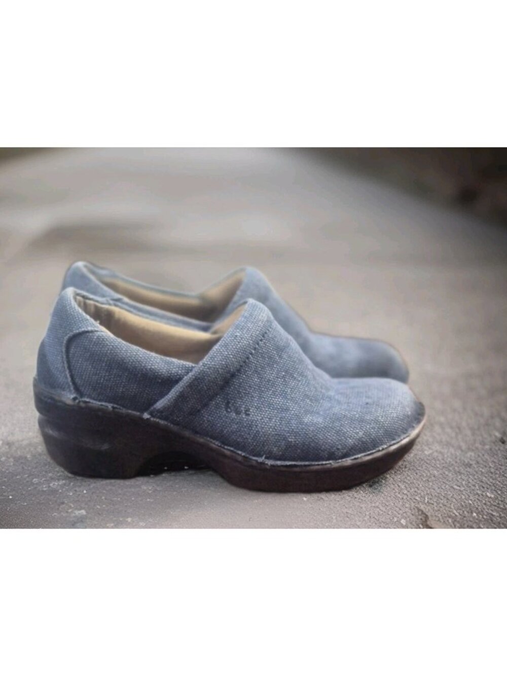 Born BOC Denim Clog Mules Slip-ons Shoes Women's Size 7.5 - Picture 3 of 7